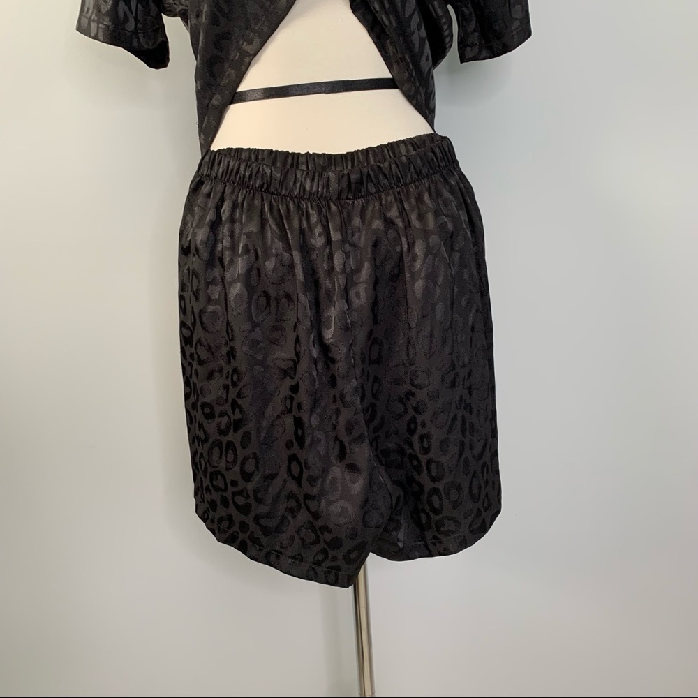 Satin Leopard Print Short Set - Picture 8 of 9